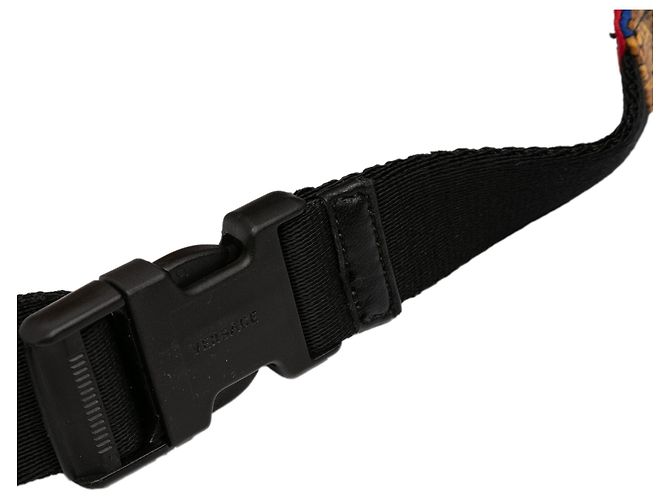 Belt bag in nylon stampato con leopardo rosso barocco Versace - vista 9