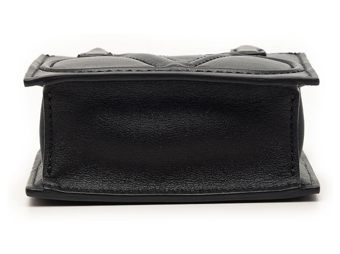 Valentino Mini Tote in Pelle Nera VLogo Nero - vista 3