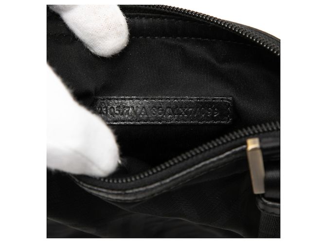 Borsa a tracolla in tela Zucca nera Fendi Nero - vista 6