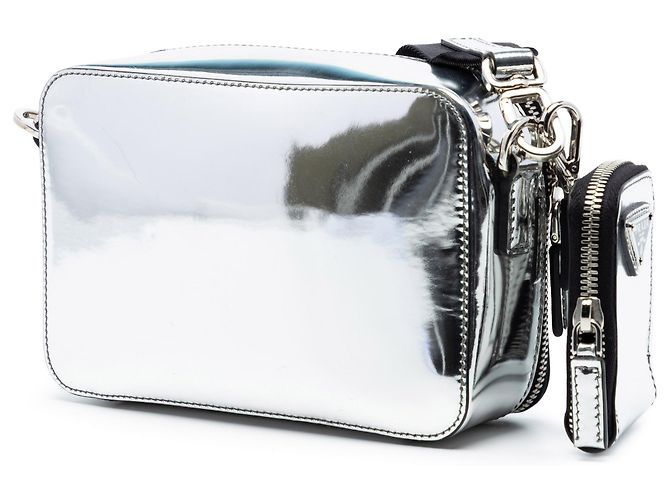 Double Prada Plata Pequeño Spazzolato Brique Bandolera - vista 2