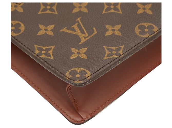 Borsa Clutch Monogram Uomo Louis Vuitton Marrone - vista 5