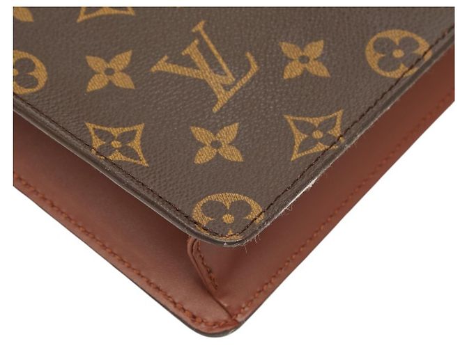 Borsa Clutch Monogram Uomo Louis Vuitton Marrone - vista 7