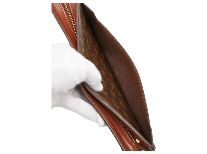 Borsa Clutch Monogram Uomo Louis Vuitton Marrone - vista 8