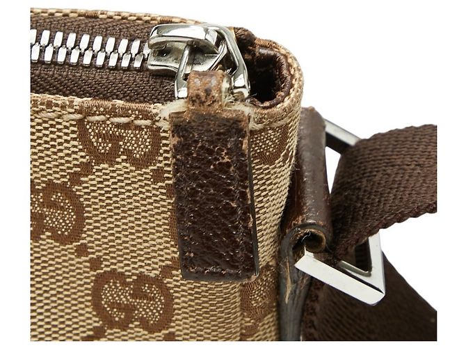 Borsa a tracolla in tela GG di Gucci Marrone Beige - vista 8
