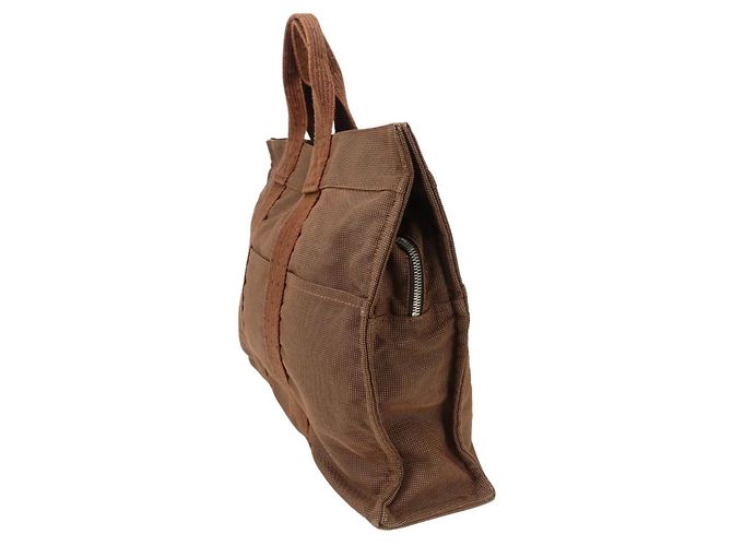 Borsa Tote Herline MM di Hermès Marrone - vista 3