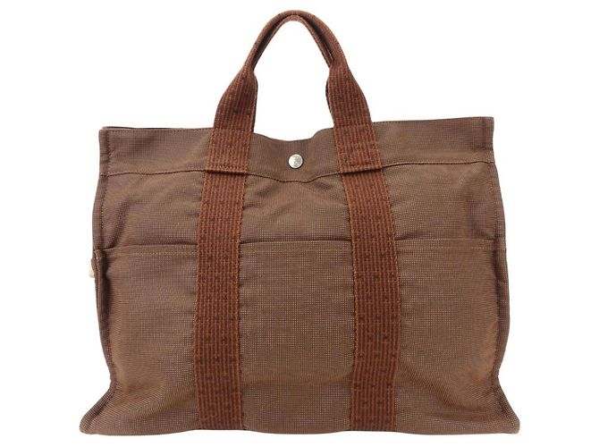 Borsa Tote Herline MM di Hermès Marrone - vista 4