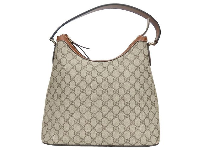 Borsa a spalla Hobo Gucci Marrone Beige - vista 2