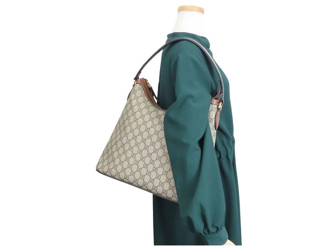 Borsa a spalla Hobo Gucci Marrone Beige - vista 22