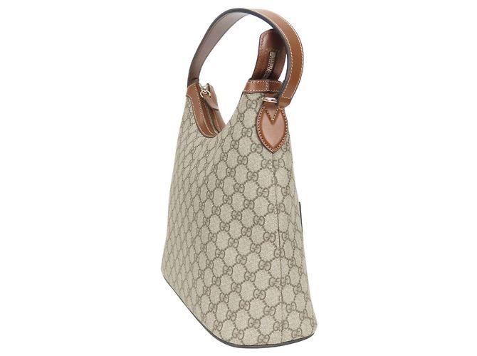 Borsa a spalla Hobo Gucci Marrone Beige - vista 3
