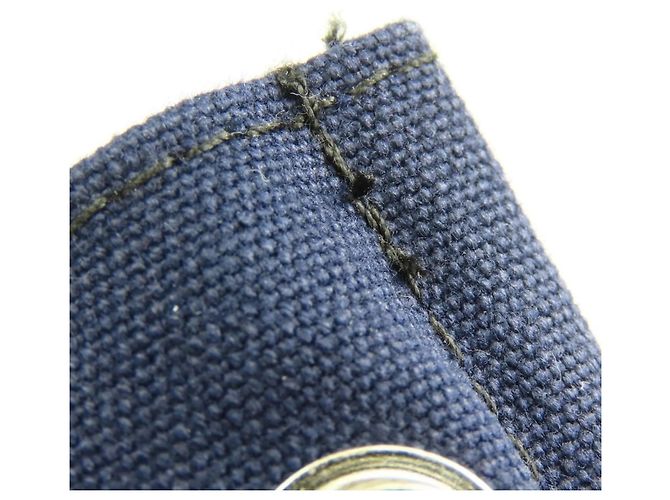 Hermès Fourre-Tout MM Canvas Tasche Schwarz Marineblau - Ansicht 13