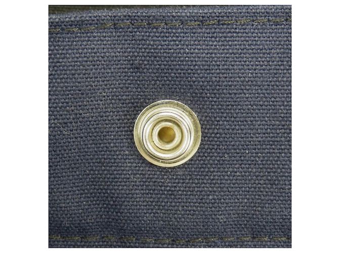 Hermès Fourre-Tout MM Canvas Tasche Schwarz Marineblau - Ansicht 20