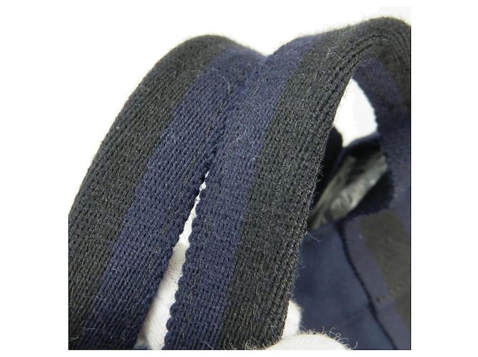 Hermès Fourre-Tout MM Canvas Tasche Schwarz Marineblau - Ansicht 6