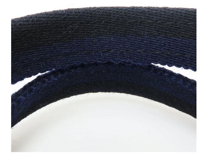 Hermès Fourre-Tout MM Canvas Tasche Schwarz Marineblau - Ansicht 7
