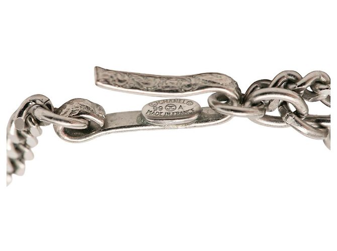 Collana Piastra Logo Chanel Bianco - vista 5
