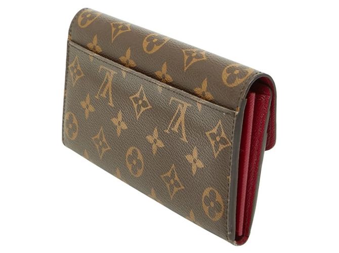 Portafoglio Lungo Sarah Monogramma Louis Vuitton Marrone Fuschia - vista 2