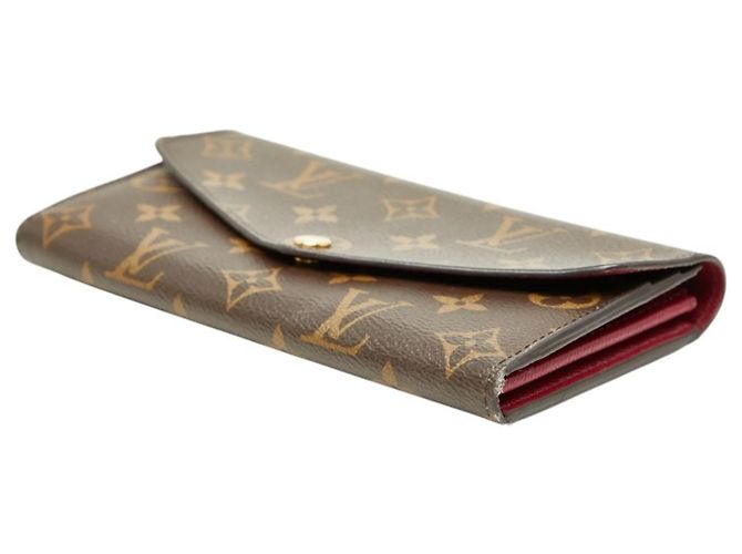 Portafoglio Lungo Sarah Monogramma Louis Vuitton Marrone Fuschia - vista 4
