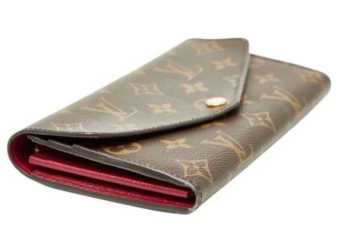 Portafoglio Lungo Sarah Monogramma Louis Vuitton Marrone Fuschia - vista 5