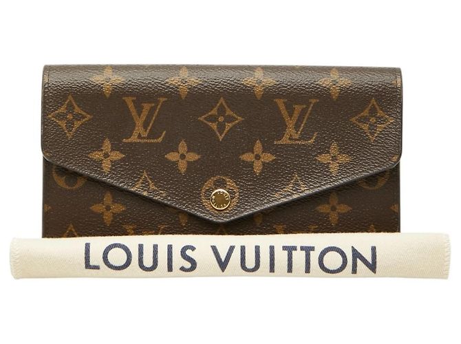 Portafoglio Lungo Sarah Monogramma Louis Vuitton Marrone Fuschia - vista 9