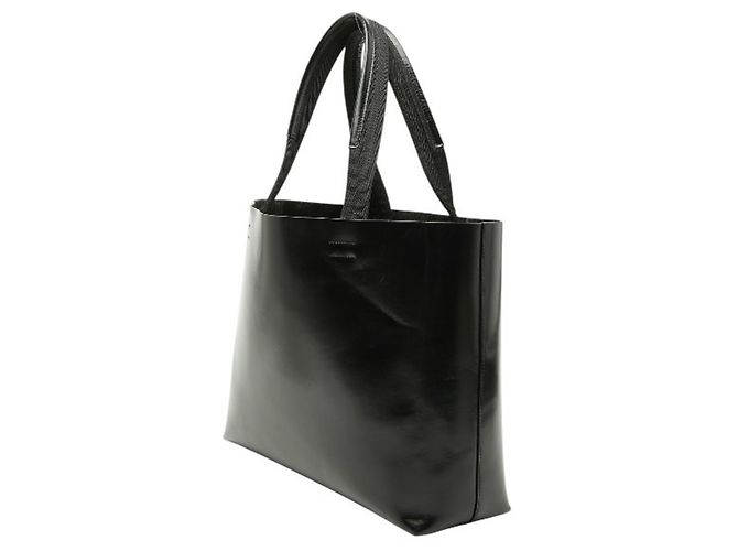 Borsa tote in pelle nera con logo Prada Nero - vista 2