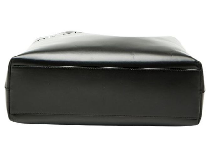 Borsa tote in pelle nera con logo Prada Nero - vista 3