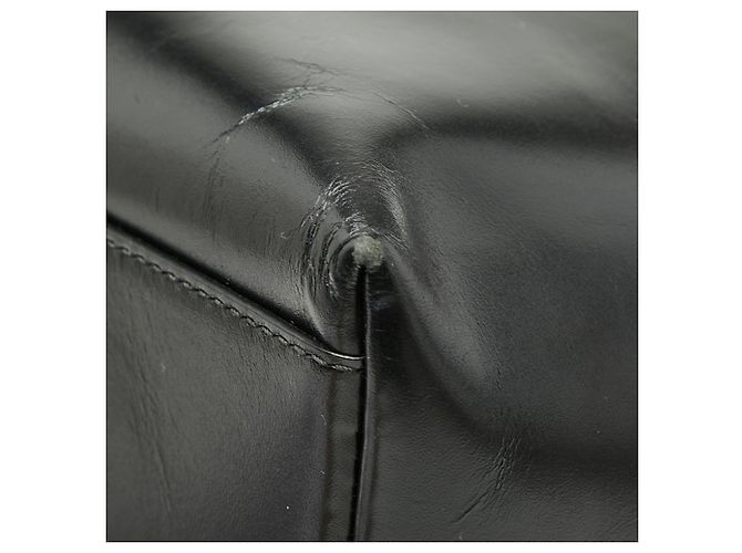 Borsa tote in pelle nera con logo Prada Nero - vista 6