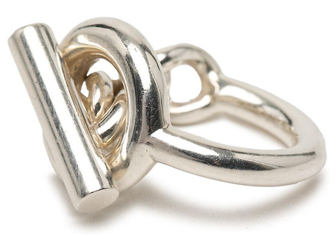 Ring Anello Croisette GM di Hermès Argento - vista 2