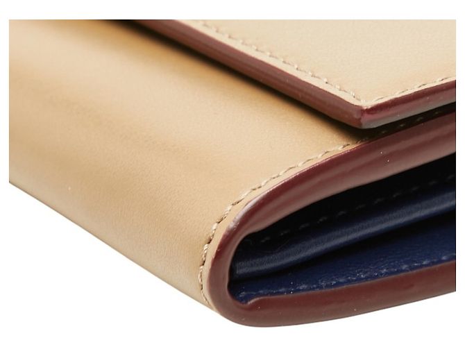 Monedero de cuero marrón Fendi Castaño - vista 4