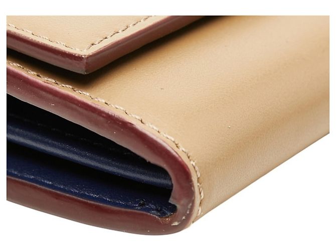 Monedero de cuero marrón Fendi Castaño - vista 5