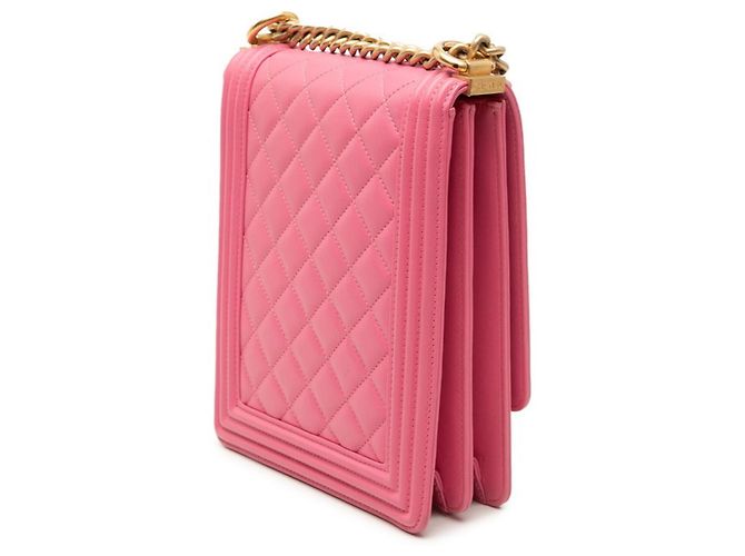 Borsa a Spalla Chanel Boy Chain Rosa - vista 2