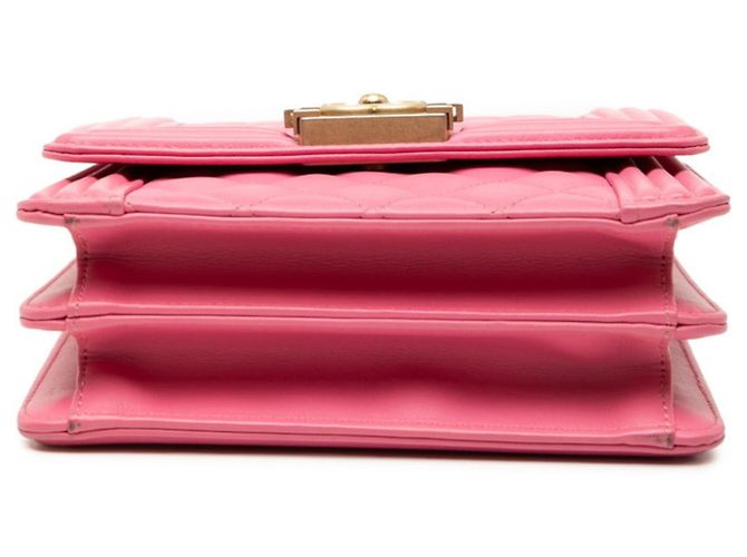 Borsa a Spalla Chanel Boy Chain Rosa - vista 3