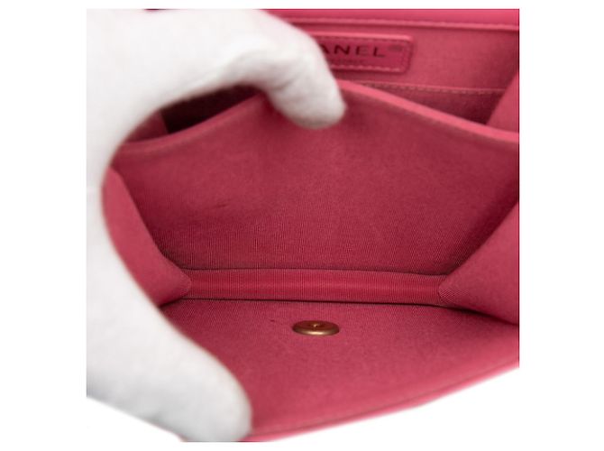 Borsa a Spalla Chanel Boy Chain Rosa - vista 4