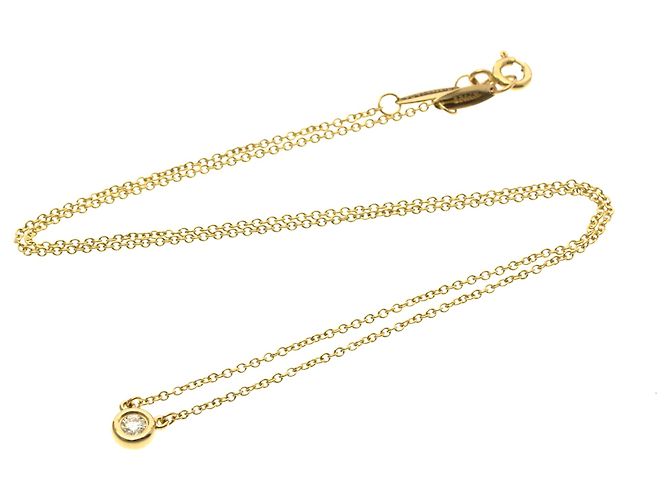Elsa Peretti Tiffany & Co Collana Pendente in Oro Rosa Tiffany Diamonds by the Yard D'oro - vista 16