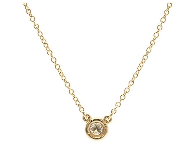 Elsa Peretti Tiffany & Co Collana Pendente in Oro Rosa Tiffany Diamonds by the Yard D'oro - vista 2