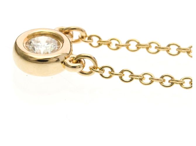 Elsa Peretti Tiffany & Co Collana Pendente in Oro Rosa Tiffany Diamonds by the Yard D'oro - vista 3