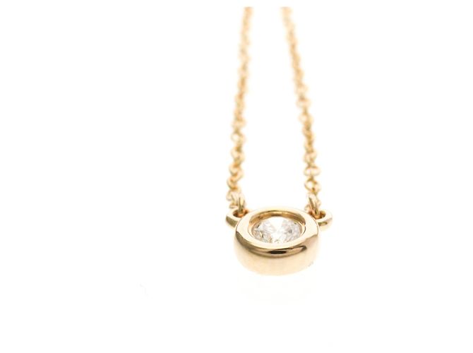 Elsa Peretti Tiffany & Co Collana Pendente in Oro Rosa Tiffany Diamonds by the Yard D'oro - vista 4