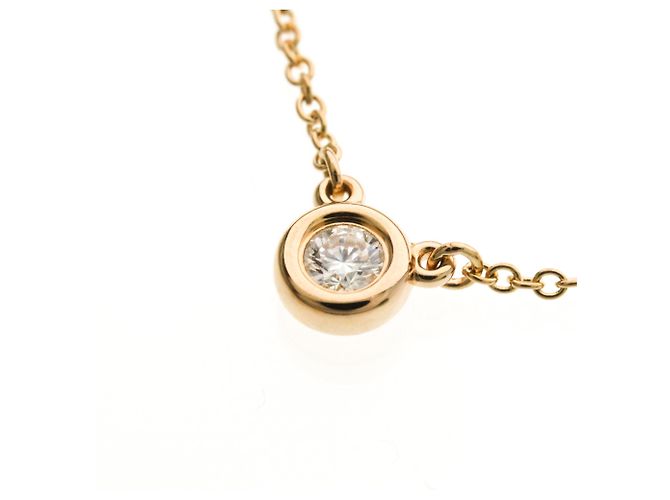 Elsa Peretti Tiffany & Co Collana Pendente in Oro Rosa Tiffany Diamonds by the Yard D'oro - vista 8
