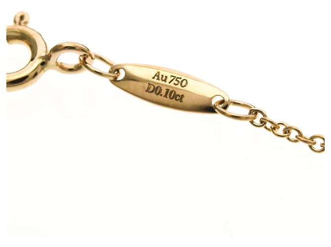 Elsa Peretti Tiffany & Co Collana Pendente in Oro Rosa Tiffany Diamonds by the Yard D'oro - vista 9