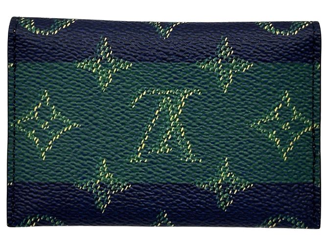 Tarjetero Monogram Louis Vuitton Verde Azul marino - vista 2