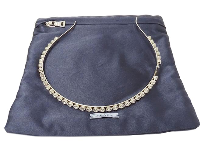 Fascia Alice in strass argento Prada - vista 8