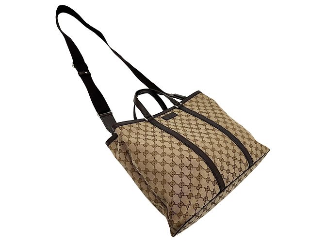 Gucci GG Canvas Tragetasche Braun Beige - Ansicht 3