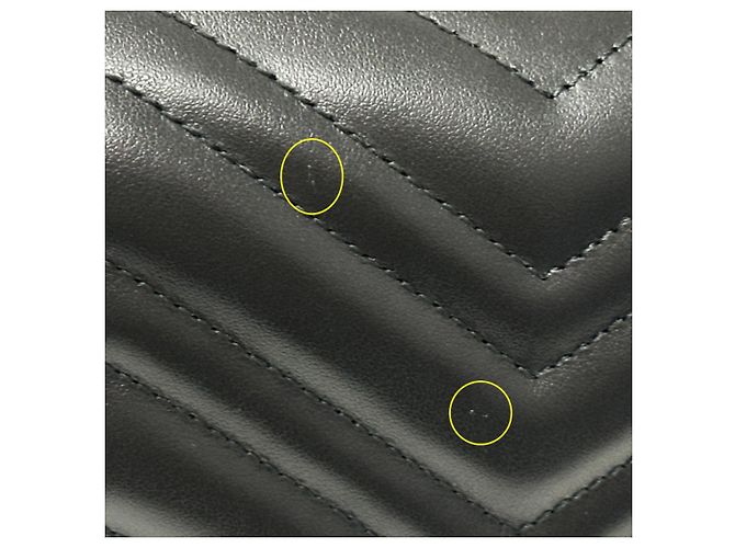 Borsa a Spalla in Pelle GG Marmont di Gucci Nero - vista 10