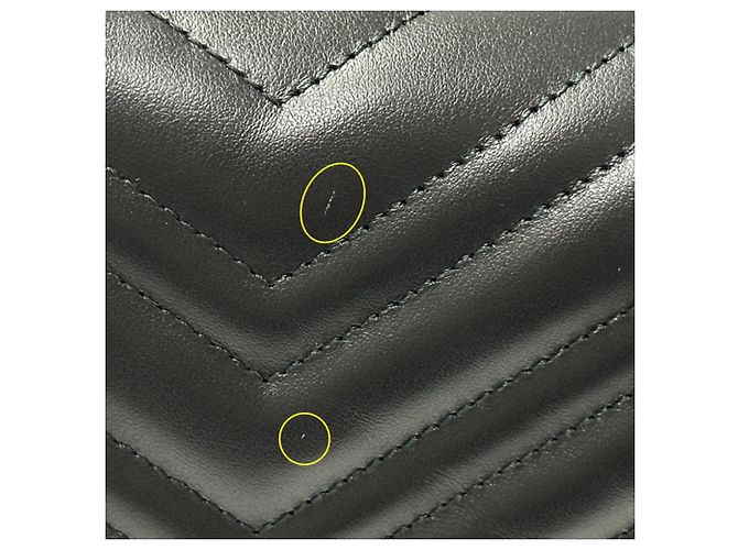 Borsa a Spalla in Pelle GG Marmont di Gucci Nero - vista 9