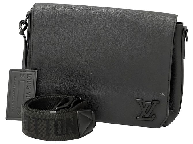 Borsa a Spalla Aerogram da Uomo Louis Vuitton Nero - vista 7