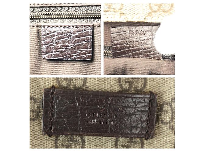 Gucci GG Supreme Canvas Leder Tragetasche Braun - Ansicht 4