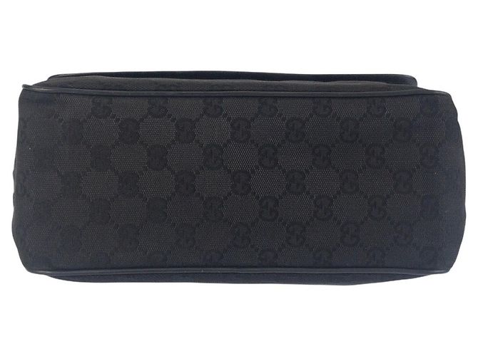 Borsa a spalla in tela GG nera in pelle Gucci Nero - vista 10
