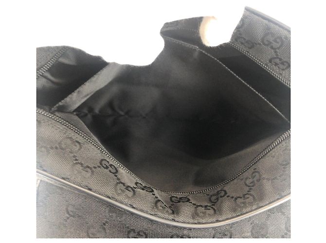 Borsa a spalla in tela GG nera in pelle Gucci Nero - vista 9