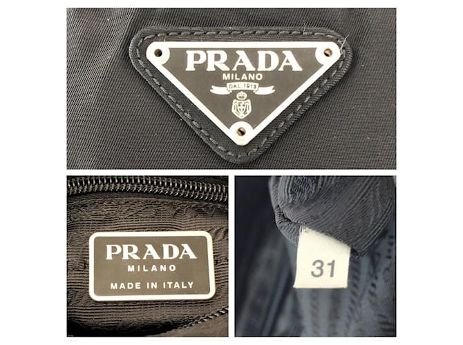 Bolsa transversal Prada em nylon tessuto com logo triangular Preto - vista 4