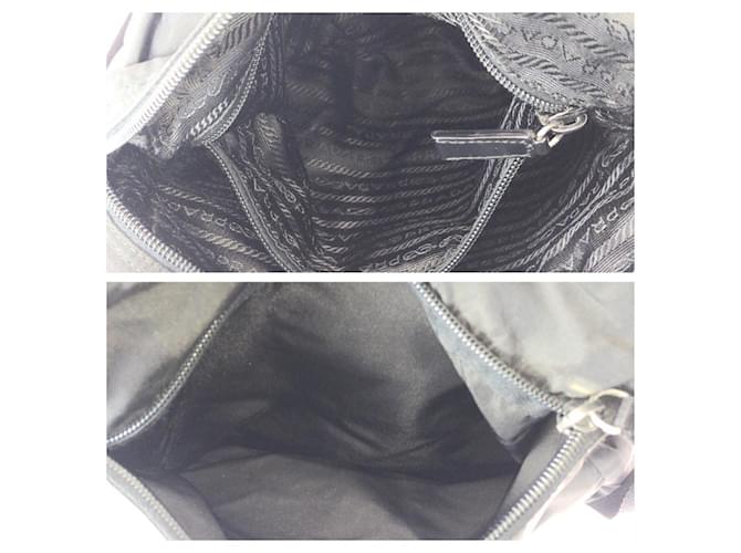 Bolsa transversal Prada em nylon tessuto com logo triangular Preto - vista 6
