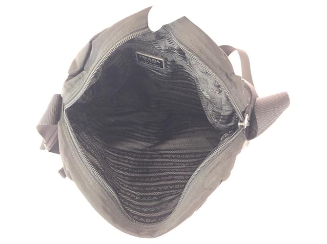 Bolsa transversal Prada em nylon tessuto com logo triangular Preto - vista 9