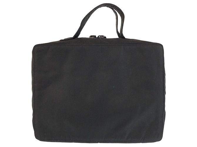 Prada Nylon Tessuto Logo Briefcase Black - view 2